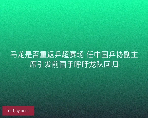 马龙是否重返乒超赛场 任中国乒协副主席引发前国手呼吁龙队回归
